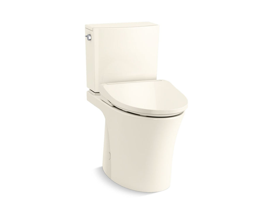 KOHLER K-28161-HC Veil Hidden Cord Two-piece Elongated Toilet with Skirted Trapway, 1.28 GPF
