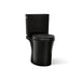 KOHLER K-28161 Veil Two-piece elongated toilet with skirted trapway, 1.28 gpf - Black Black