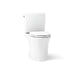 KOHLER K-28161 Veil Two-piece elongated toilet with skirted trapway, 1.28 gpf - White