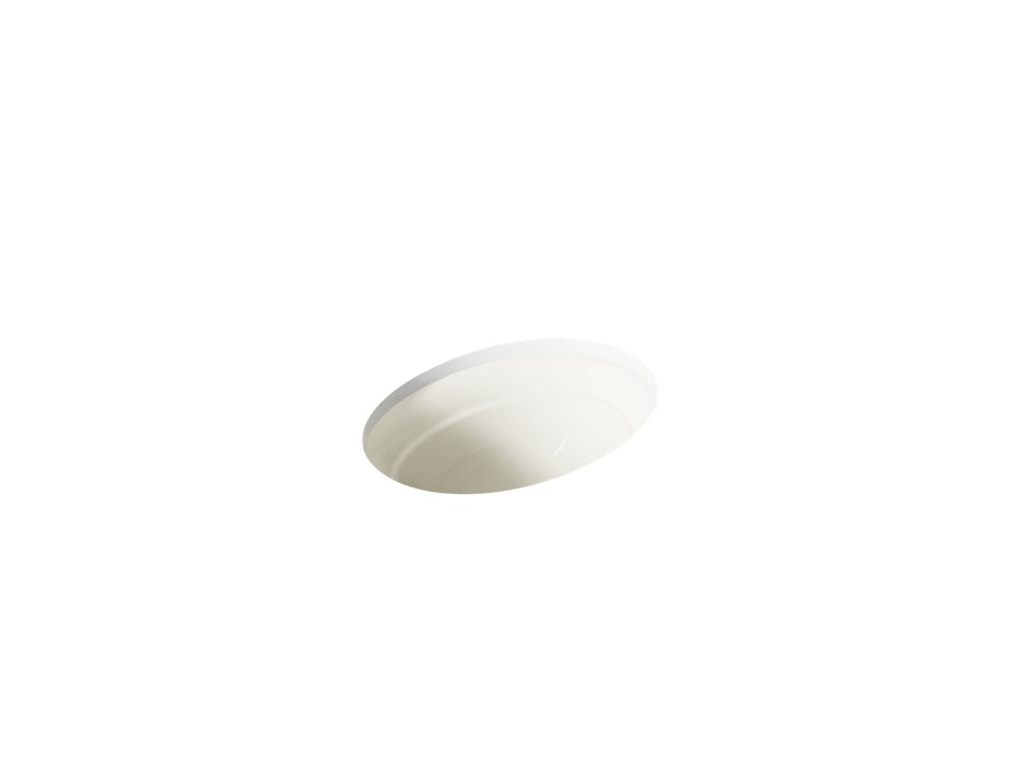KOHLER Serif 20-3/4" oval undermount bathroom sink, no overflow