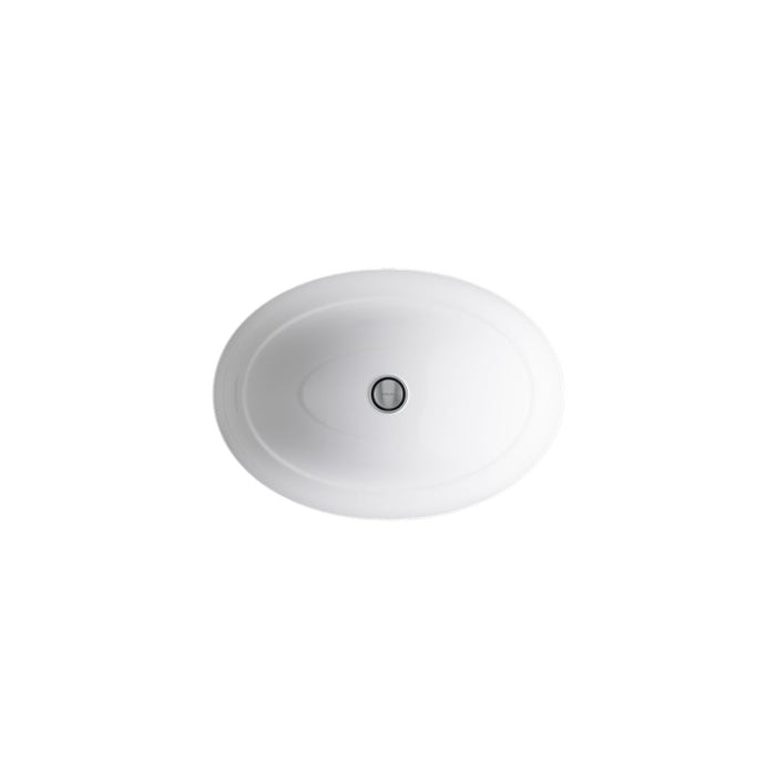 KOHLER Serif 20-3/4" oval undermount bathroom sink, no overflow