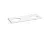 Kohler Silestone quartz 61" vanity top with double oval cutouts