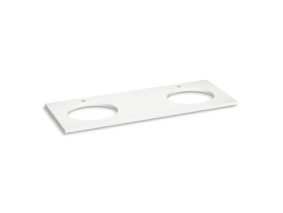 Kohler Silestone quartz 61" vanity top with double oval cutouts