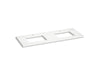 Kohler Silestone 61" quartz vanity top with two rectangular cutouts