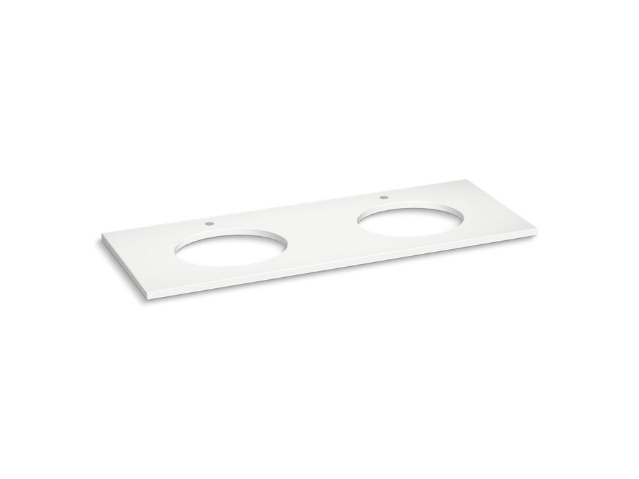 KOHLER K-28259 Silestone quartz 61" vanity top with double oval cutouts