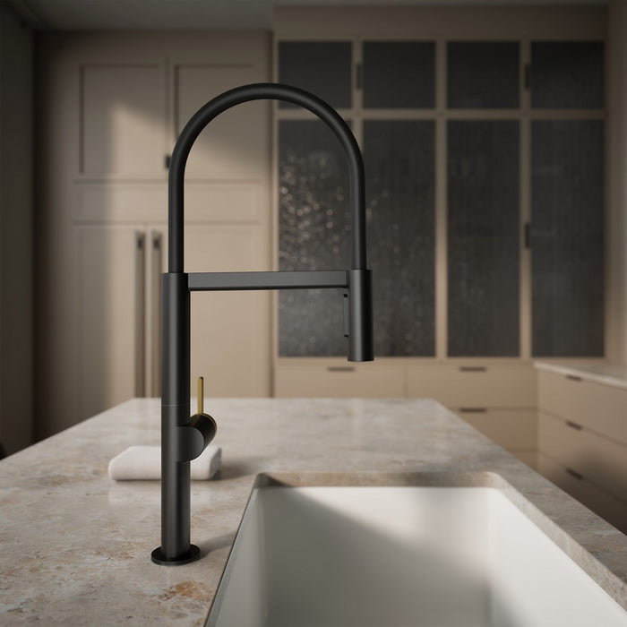 KOHLER K-28267 Components Semi-professional kitchen sink faucet with two-function sprayhead