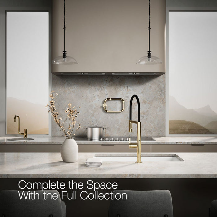 Kohler Components Semi-professional kitchen sink faucet with two-function sprayhead