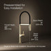 Kohler Components Semi-professional kitchen sink faucet with two-function sprayhead