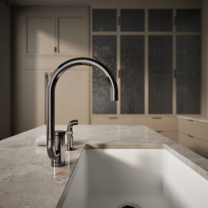 KOHLER K-28272 Components Single-handle kitchen sink faucet with two-function extended-reach spout and side sprayer