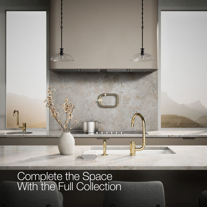 Kohler Components Single-handle kitchen sink faucet with two-function extended-reach spout and side sprayer