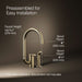 Kohler Components Single-handle kitchen sink faucet with two-function extended-reach spout and side sprayer
