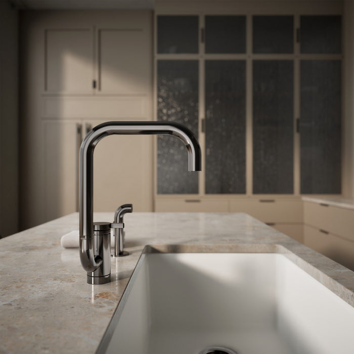 KOHLER K-28274 Components Single-handle kitchen sink faucet with two-function extended-reach spout and side sprayer