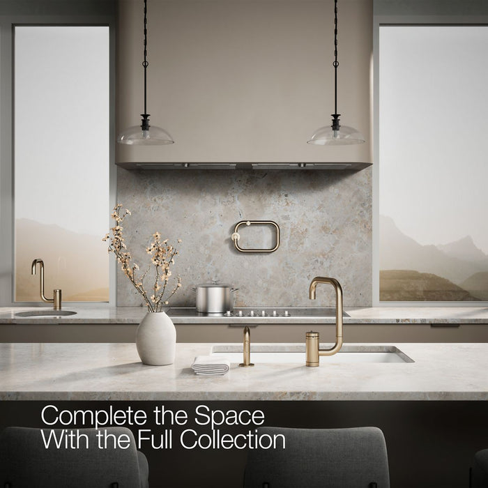 KOHLER K-28274 Components Single-handle kitchen sink faucet with two-function extended-reach spout and side sprayer