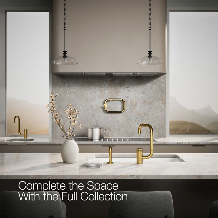 Kohler Components Single-handle kitchen sink faucet with two-function extended-reach spout and side sprayer