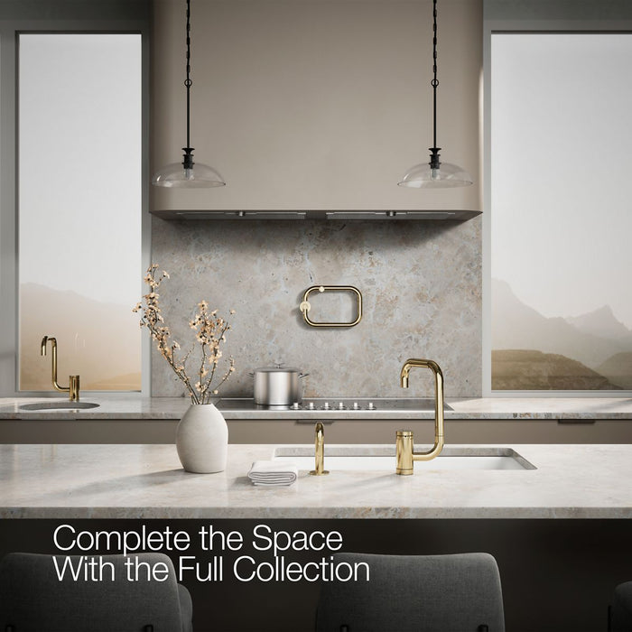 Kohler Components Single-handle kitchen sink faucet with two-function extended-reach spout and side sprayer
