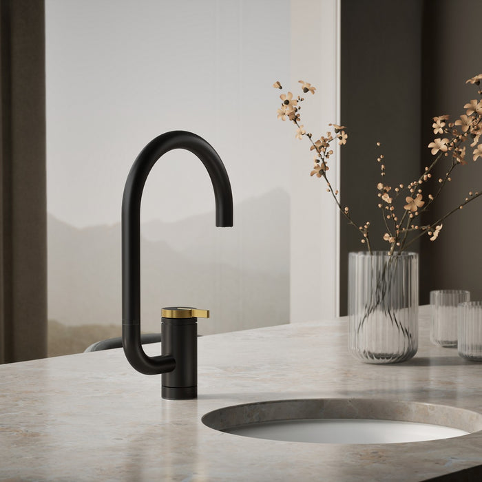 KOHLER K-28277 Components Single-handle bar sink faucet with two-function extended-reach spout