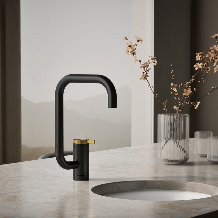 KOHLER K-28290 Components Single-handle bar sink faucet with two-function extended-reach spout