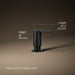 3/4 view of product with dimensions