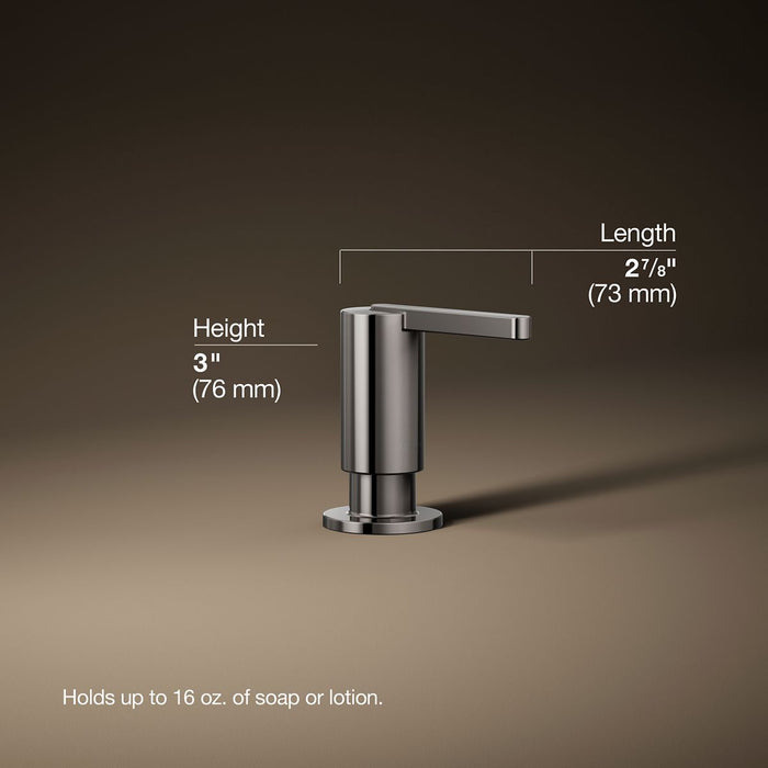 3/4 view of product with dimensions
