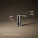 3/4 view of product with dimensions