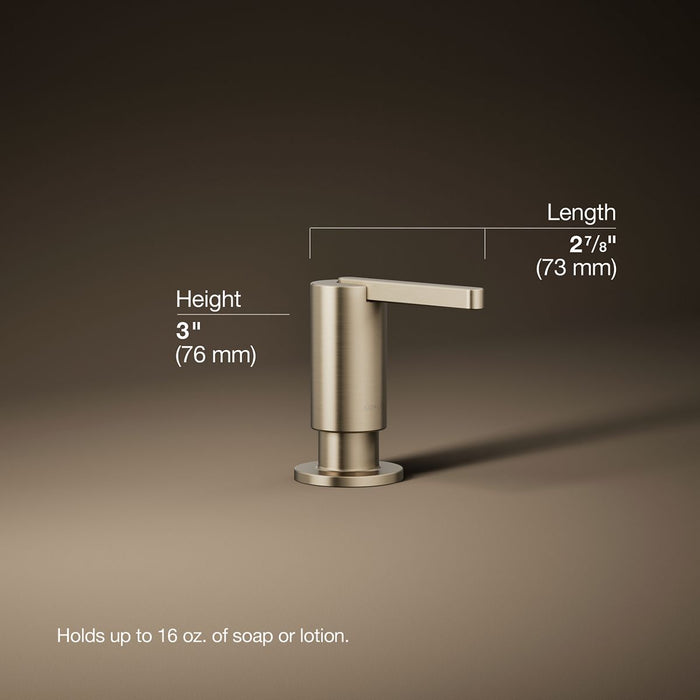 3/4 view of product with dimensions