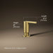 3/4 view of product with dimensions