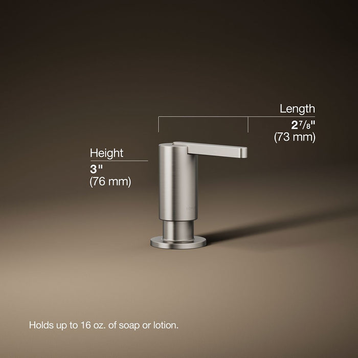 3/4 view of product with dimensions