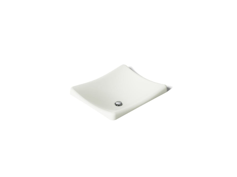 KOHLER DemiLav 18-1/4" rectangular vessel bathroom sink, no overflow