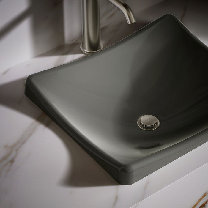 KOHLER DemiLav 18-1/4" rectangular vessel bathroom sink, no overflow