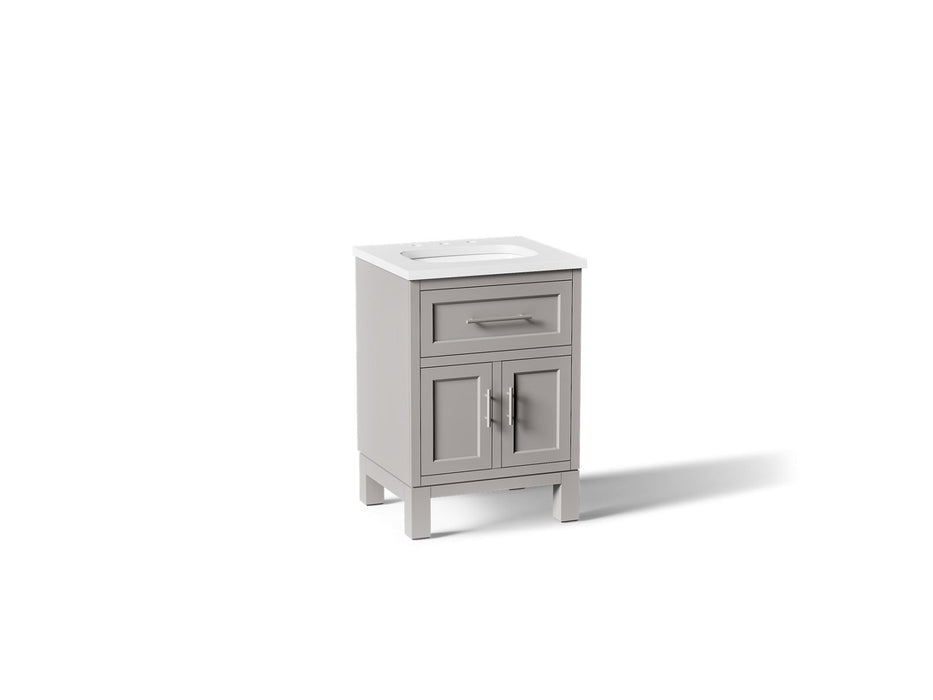 Kohler Quo 24" bathroom vanity cabinet with sink and quartz top