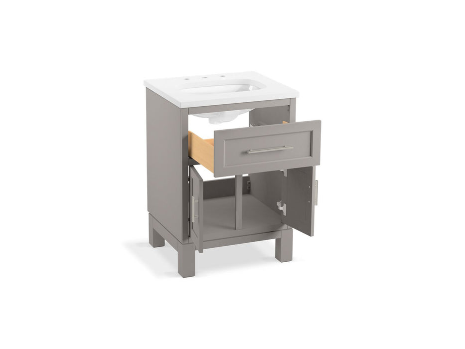 Kohler Quo 24" bathroom vanity cabinet with sink and quartz top