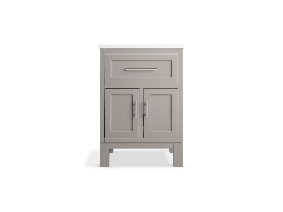 Kohler Quo 24" bathroom vanity cabinet with sink and quartz top