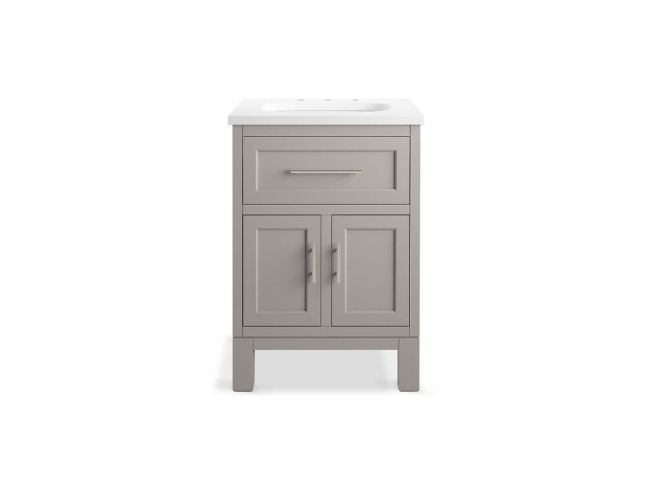 Kohler Quo 24" bathroom vanity cabinet with sink and quartz top