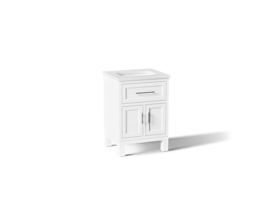 Kohler Quo 24" bathroom vanity cabinet with sink and quartz top