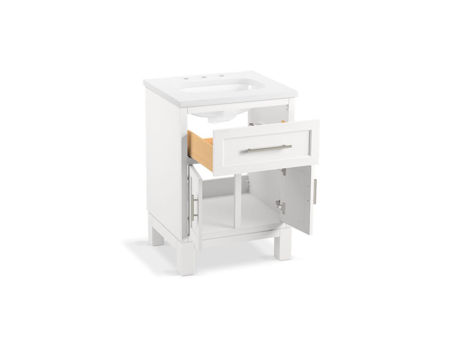 Kohler Quo 24" bathroom vanity cabinet with sink and quartz top