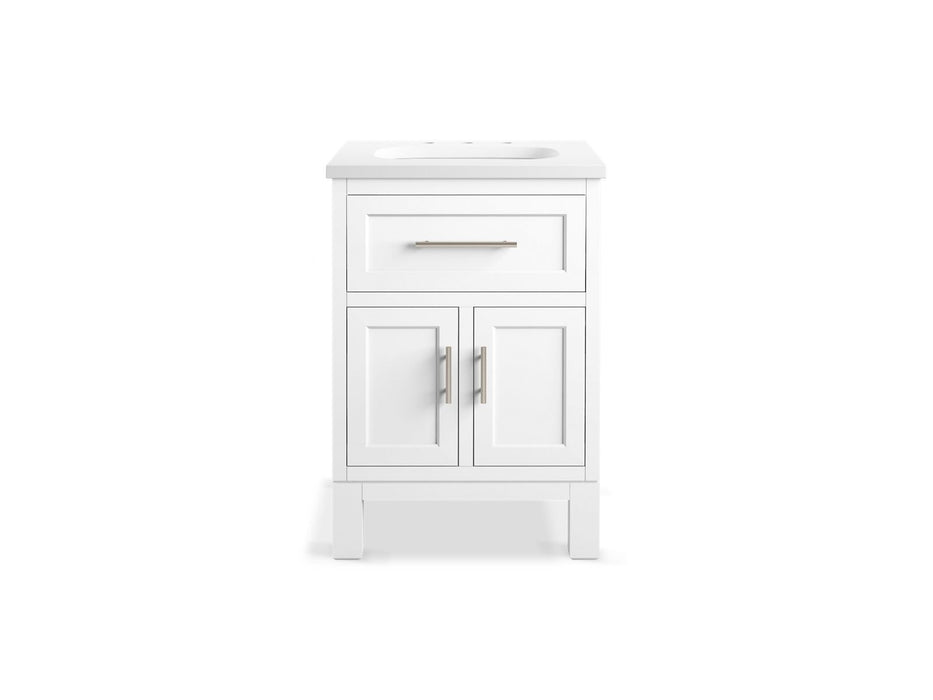 Kohler Quo 24" bathroom vanity cabinet with sink and quartz top