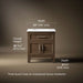 3/4 view of product with dimensions