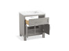 Kohler Quo 30" bathroom vanity cabinet with sink and quartz top