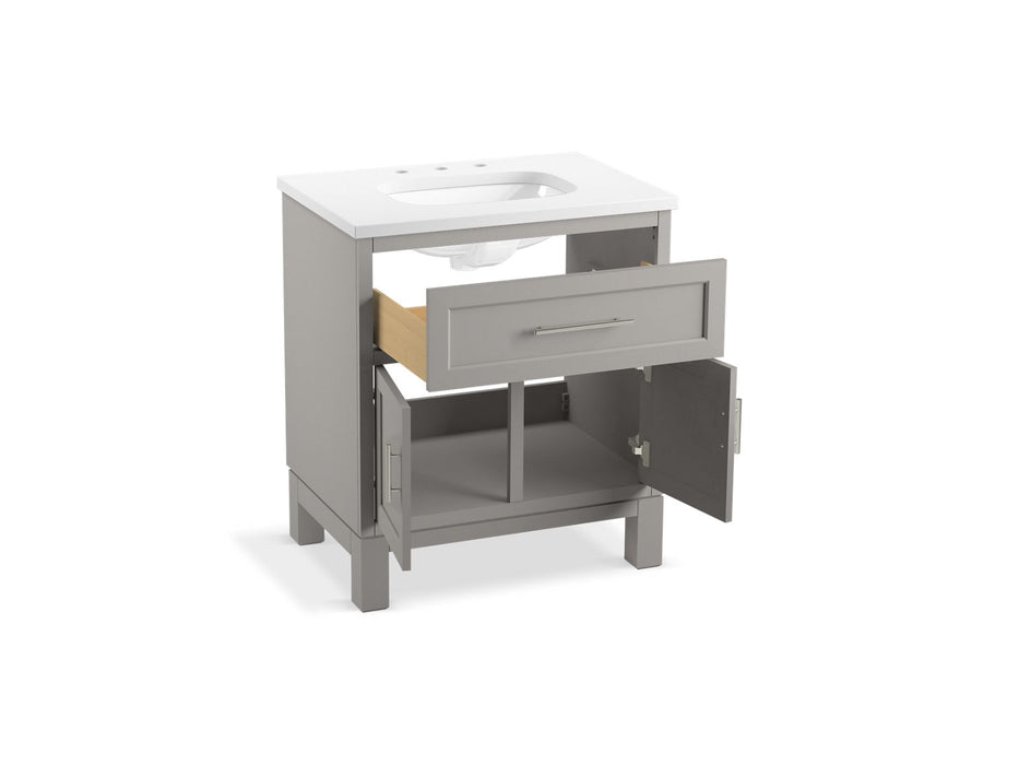 Kohler Quo 30" bathroom vanity cabinet with sink and quartz top