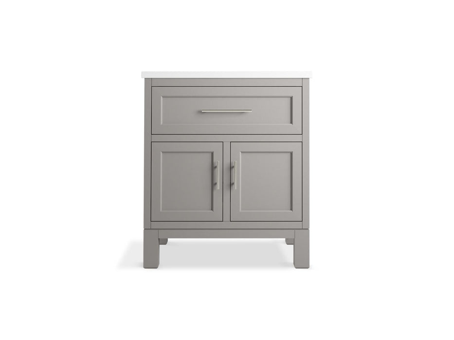 Kohler Quo 30" bathroom vanity cabinet with sink and quartz top
