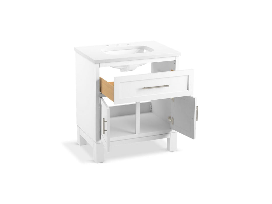 Kohler Quo 30" bathroom vanity cabinet with sink and quartz top