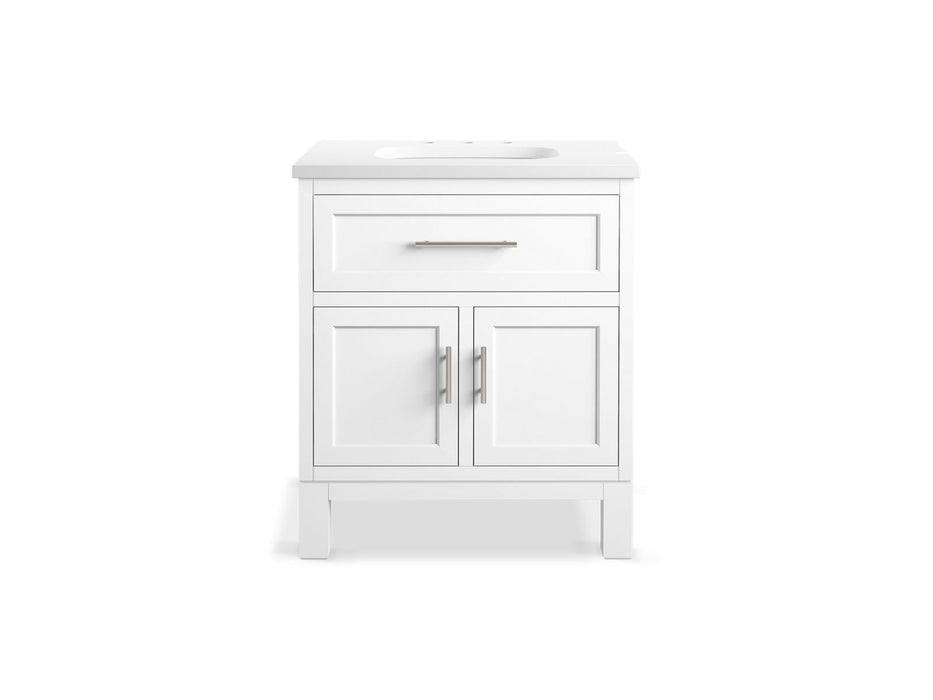 Kohler Quo 30" bathroom vanity cabinet with sink and quartz top