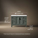 3/4 view of product with dimensions