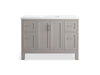 Kohler Quo 48" bathroom vanity cabinet with sink and quartz top