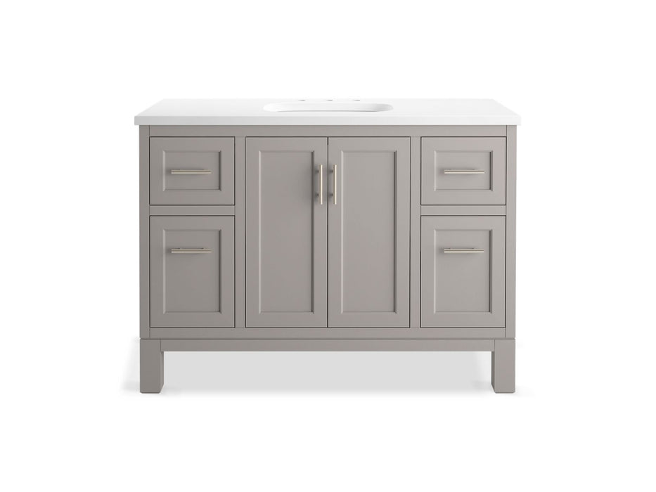 Kohler Quo 48" bathroom vanity cabinet with sink and quartz top