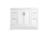 Kohler Quo 48" bathroom vanity cabinet with sink and quartz top