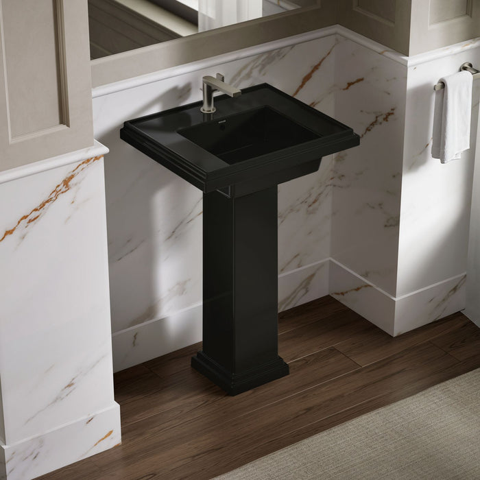 KOHLER K-2844-1 Tresham 24" square pedestal bathroom sink