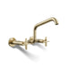 Kohler Billet Two-hole wall-mount bridge kitchen sink faucet