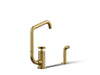 Kohler Billet Single-handle bar sink faucet with two-function extended-reach spout and side sprayer