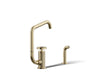 Kohler Billet Single-handle bar sink faucet with two-function extended-reach spout and side sprayer